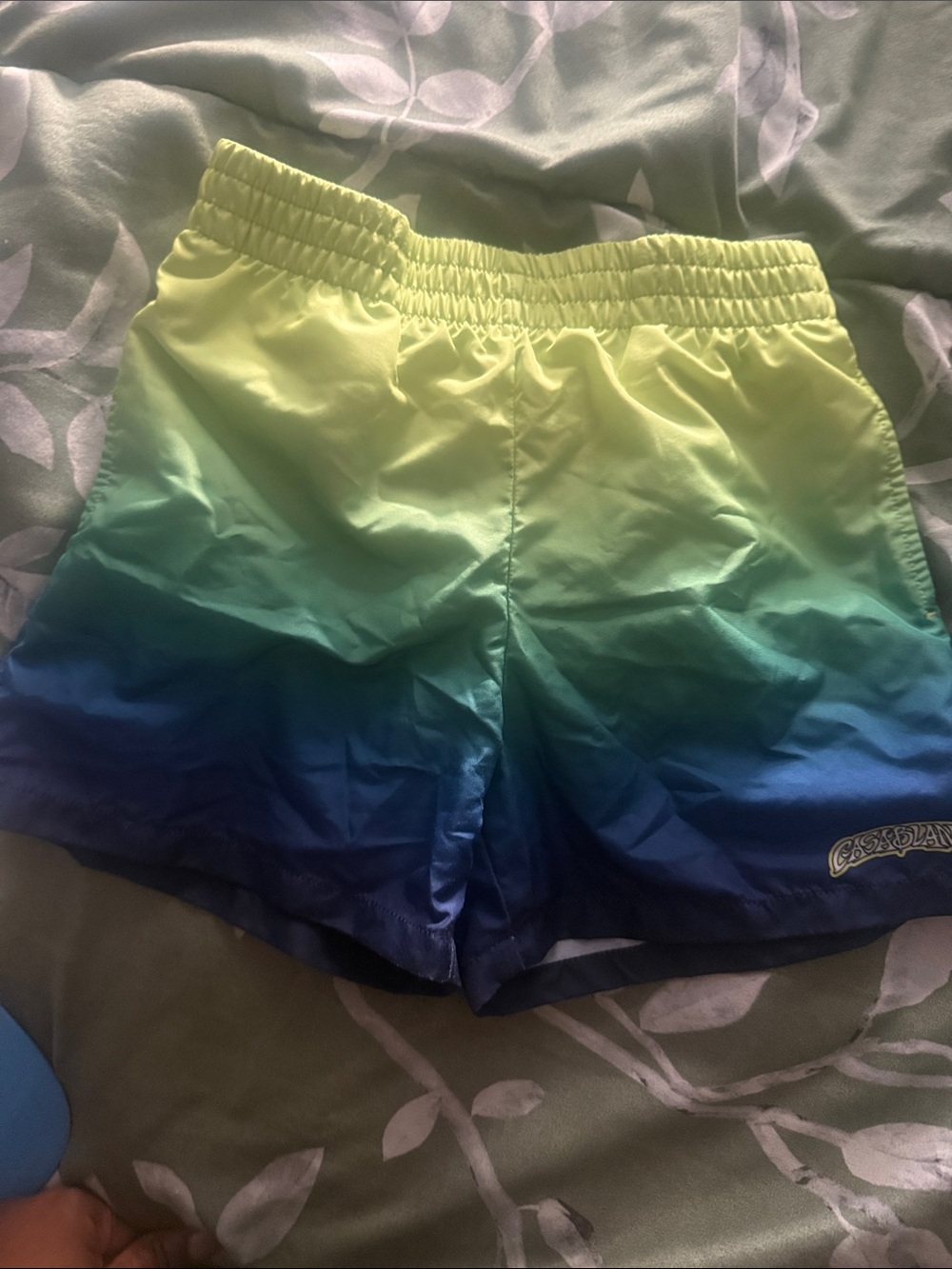 Kids Gradient Swim Shorts - Yellow to Blue